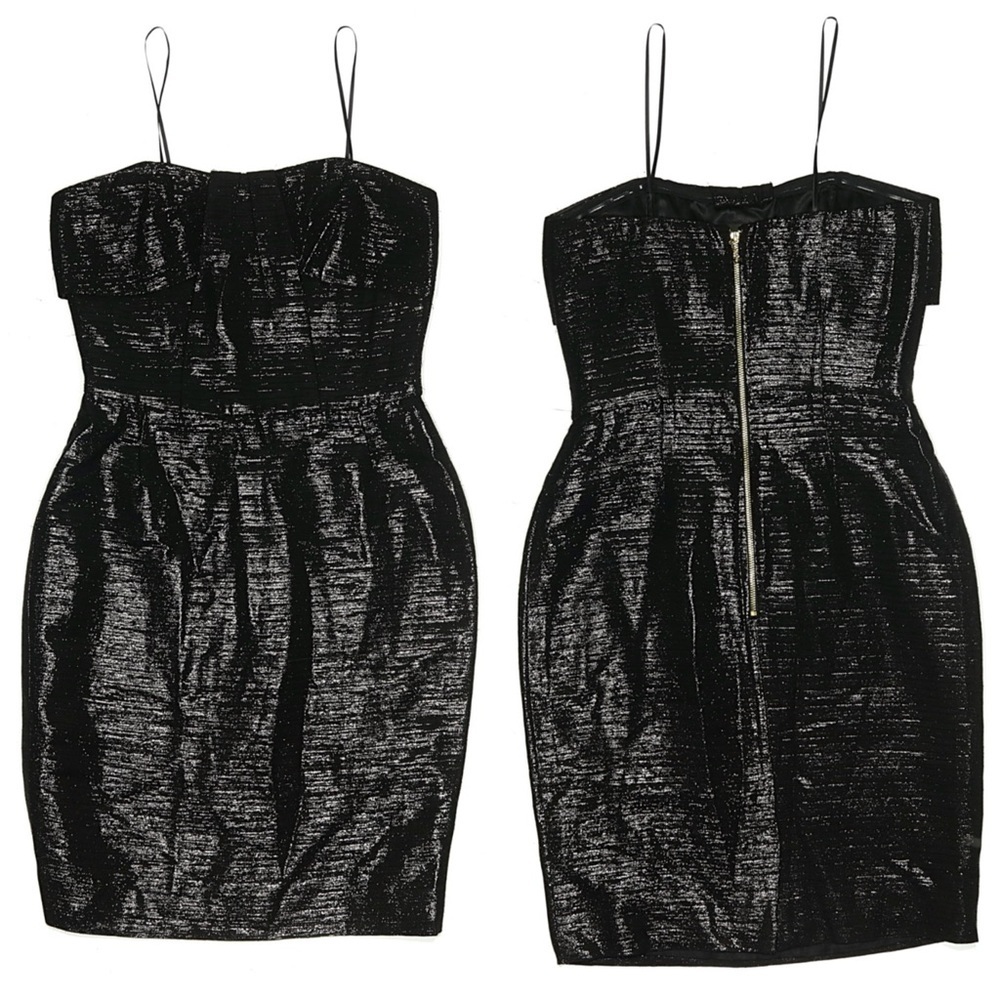 Kate Spade Shimmering Black Strapless Dress
